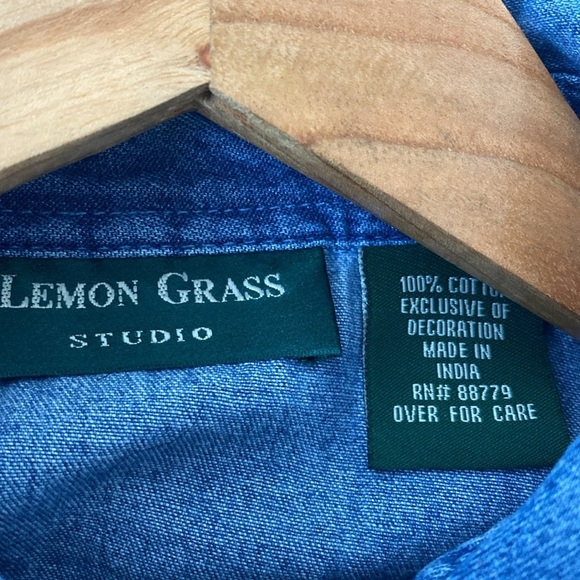 Vintage Lemon Grass Shirt Fall Scarecrow Pumpkins M/L - Picture 8 of 12